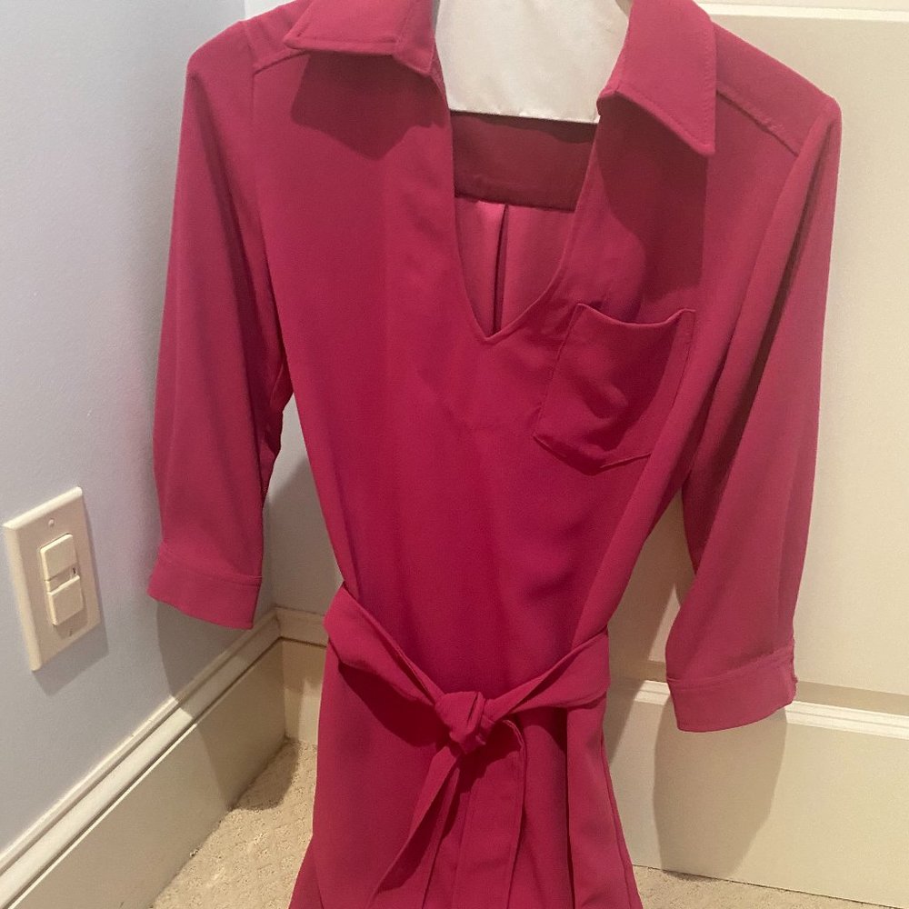 Trina Turk Magenta Shirt Dress